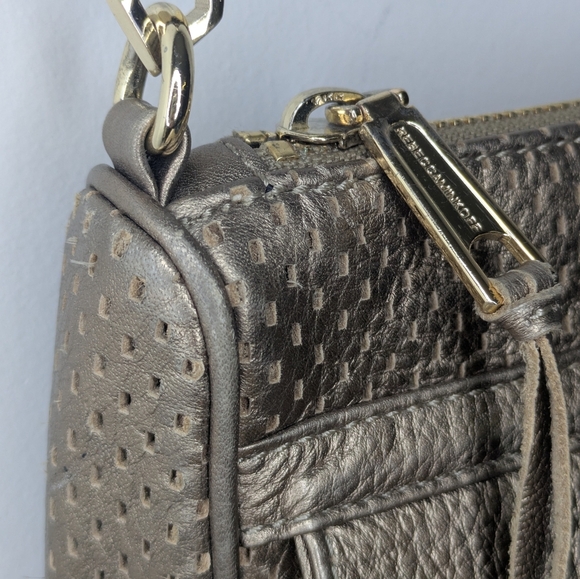 Rebecca Minkoff Rose Gold Metallic Crossbody Bag - Picture 9 of 16